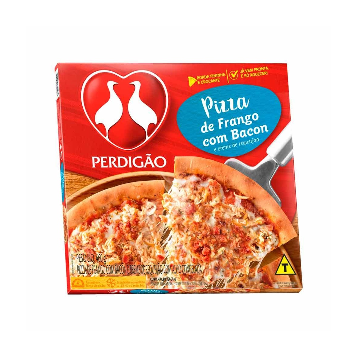 PIZZA FRANGO COM BACON PERD CONG 12X460G