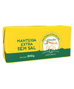MANTEIGA AVIACAO TABLETE S/SAL 24X200GR