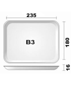 BANDEJA CRL ISOP B3 235X180X16 400UN0