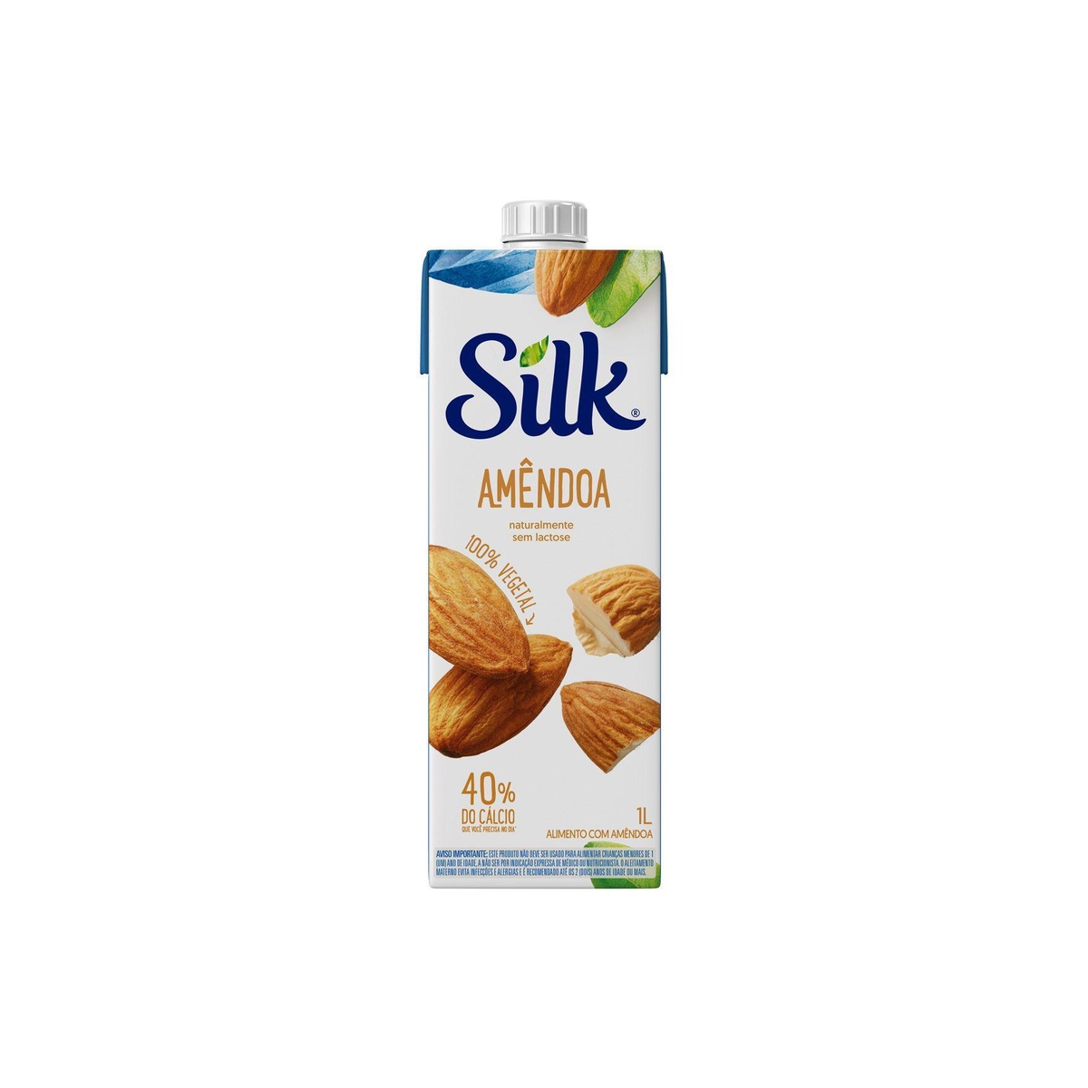 SILK AMENDOA C/ACUCAR 12X1 LT