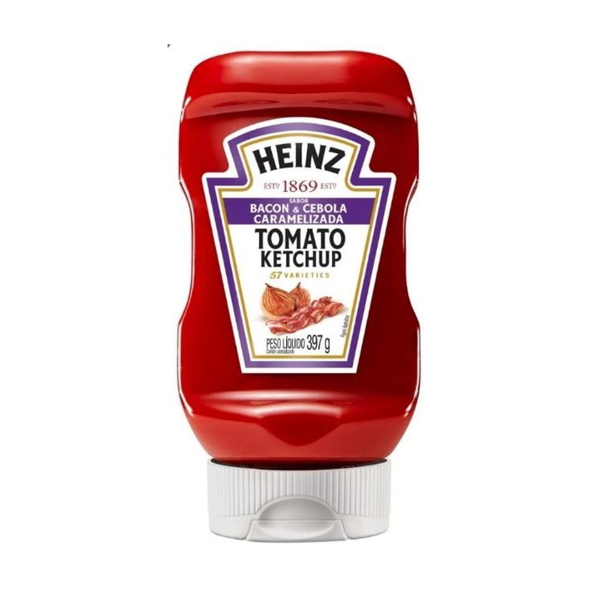 KETCHUP HEINZ BACON/CEB 16X397GR