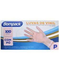 LUVA DESC VINIL P BOMPACK 100UN