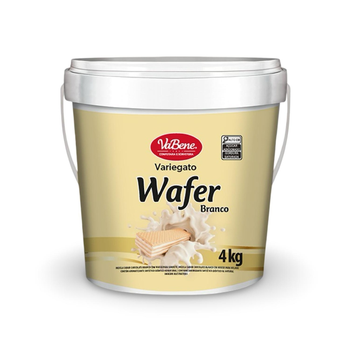WAFER BRANCO VARIEGATO VABENE 4X4KG